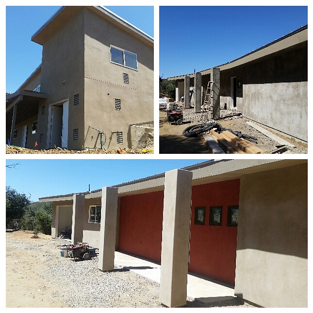 Custom stucco on new home in encinitas ca